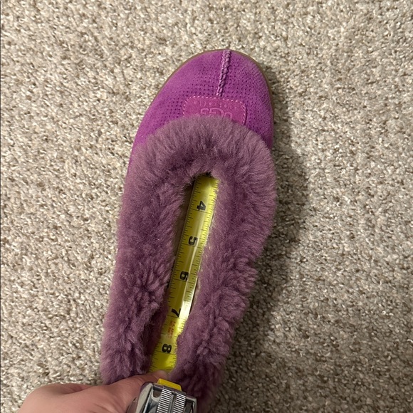 UGG Purple and Cream Fuzzy Slippers - Picture 7 of 7